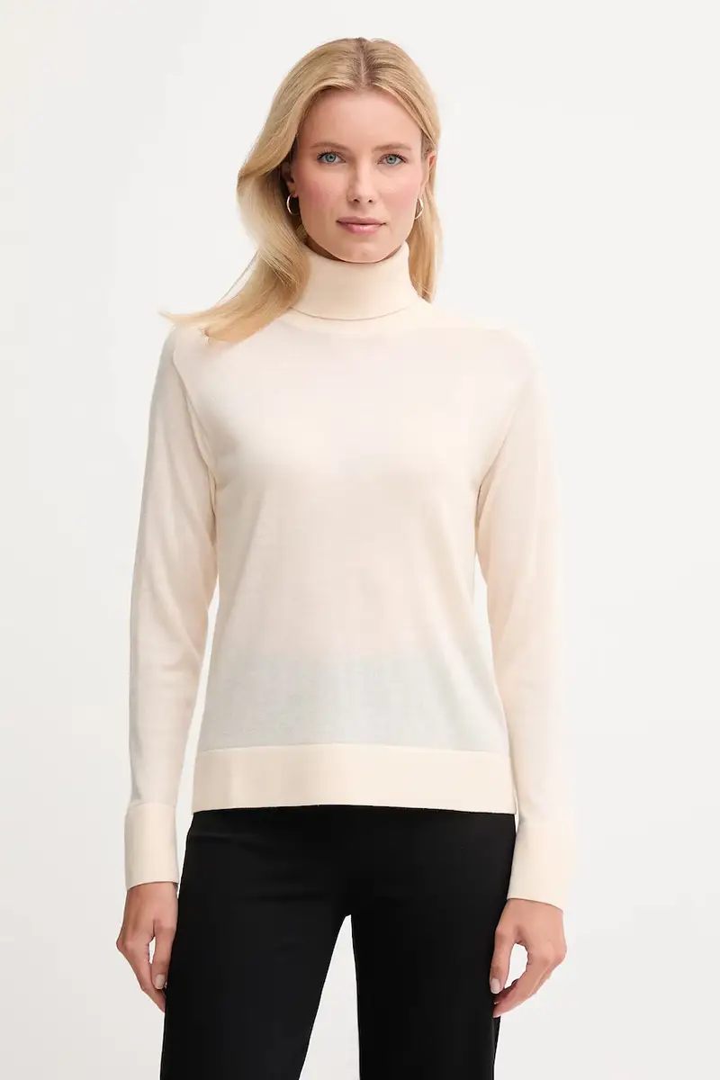 maglione in lana donna colore beige 11AHD203Y
