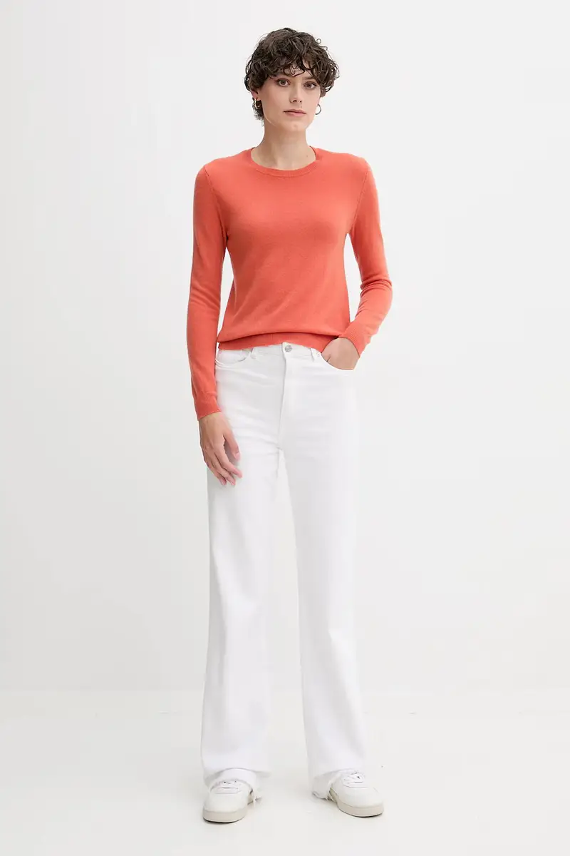 maglione in lana donna colore blu 1002D1K01 Arancione miniatura 2