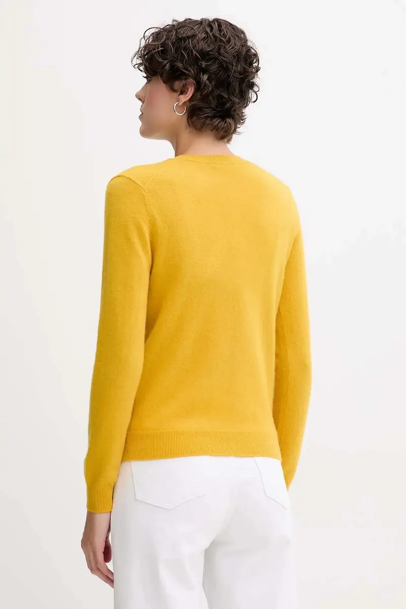 maglione in lana donna colore blu Giallo miniatura 3