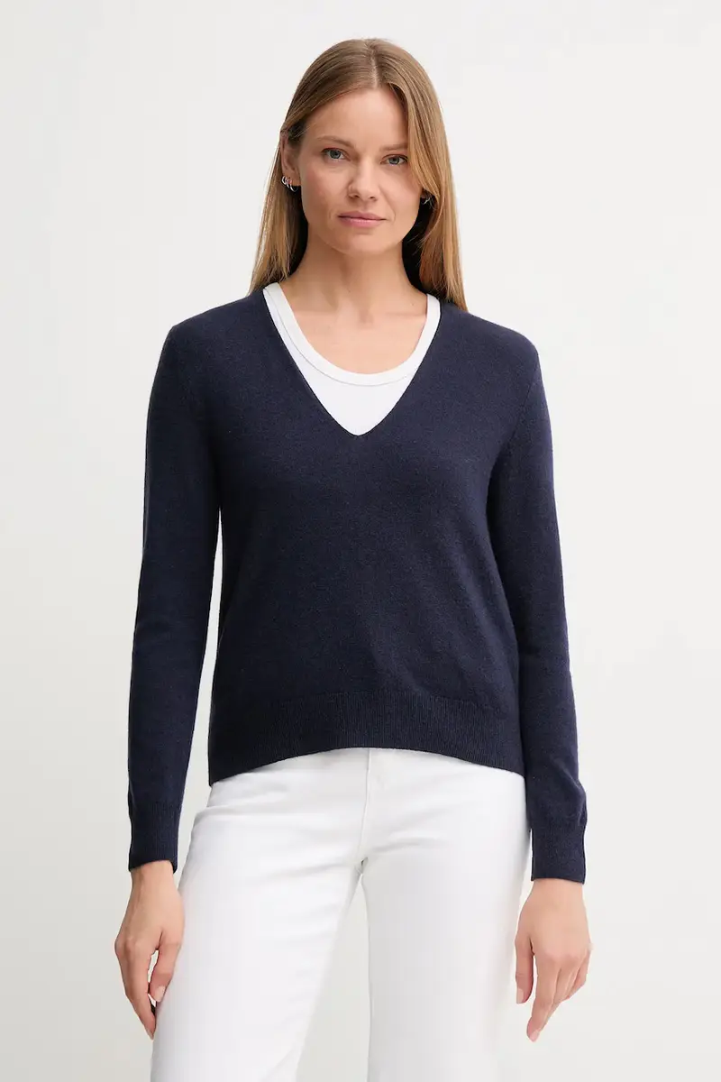 maglione in lana donna colore blu navy 1002D401Y