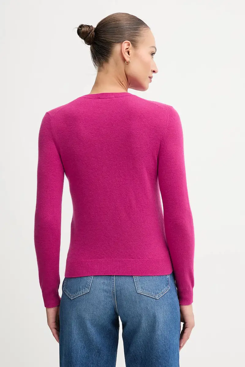 maglione in lana donna colore blu Rosa miniatura 3
