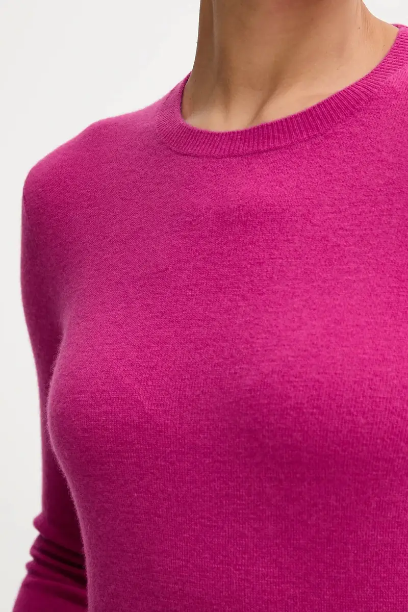 maglione in lana donna colore blu Rosa miniatura 5