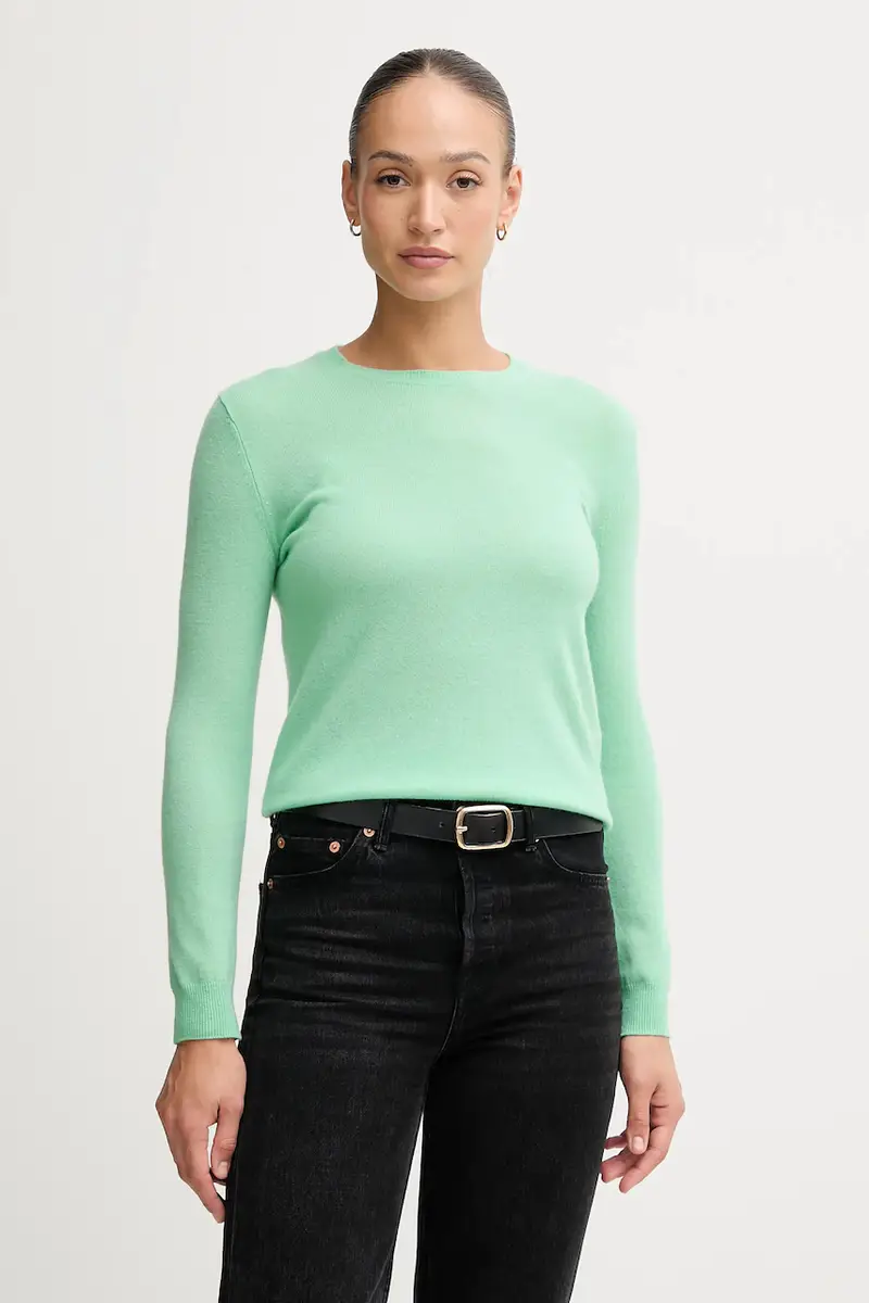 maglione in lana donna colore blu Verde