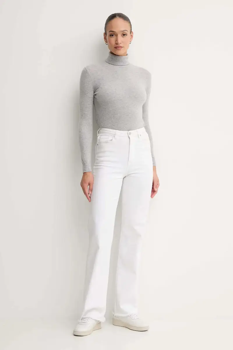 maglione in lana donna colore grigio 1002D2348 miniatura 2