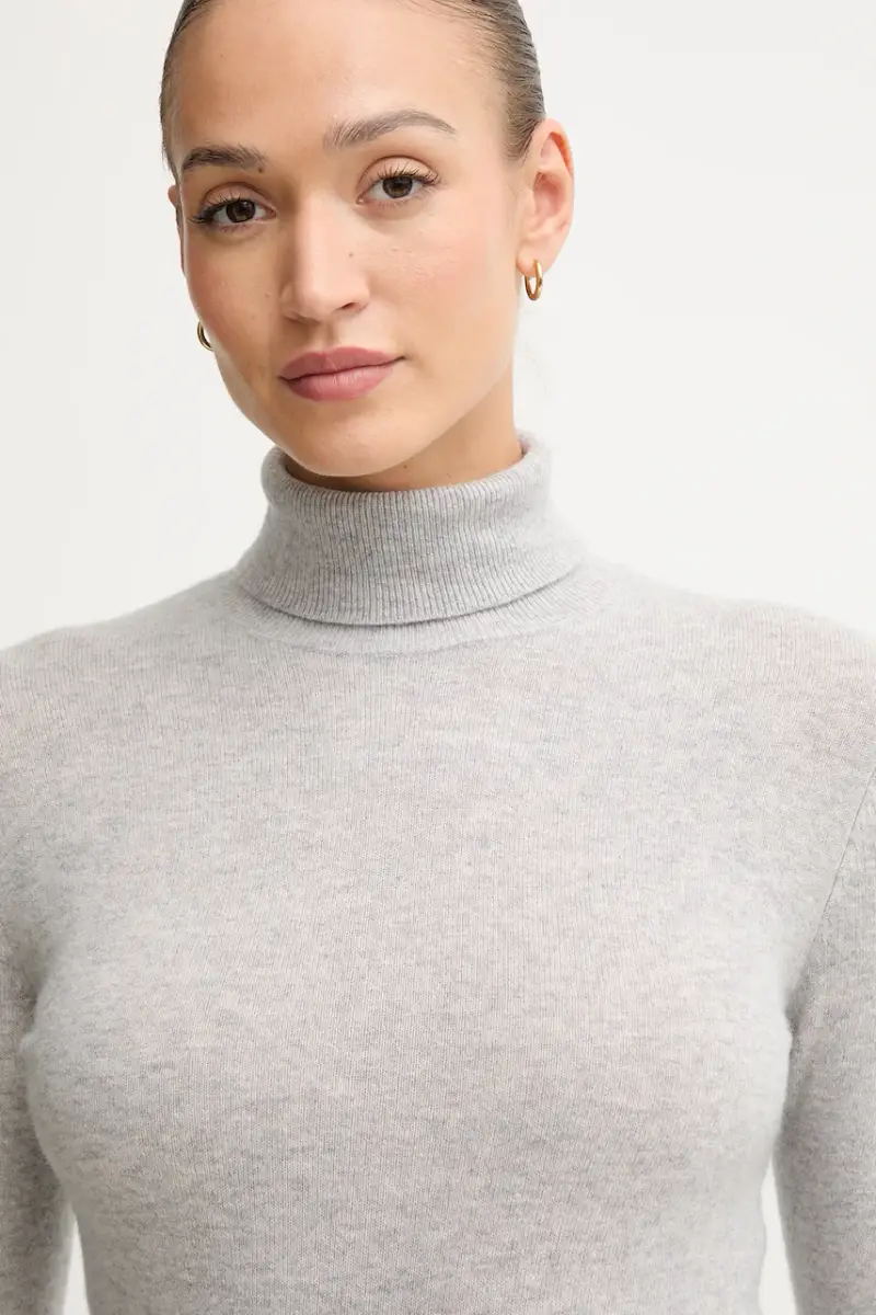 maglione in lana donna colore grigio 1002D2348 miniatura 4