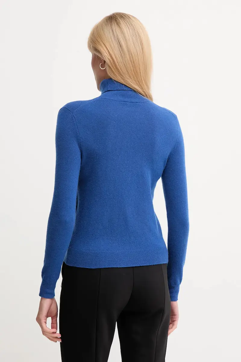 maglione in lana donna colore grigio 1002D2348 Blu miniatura 3