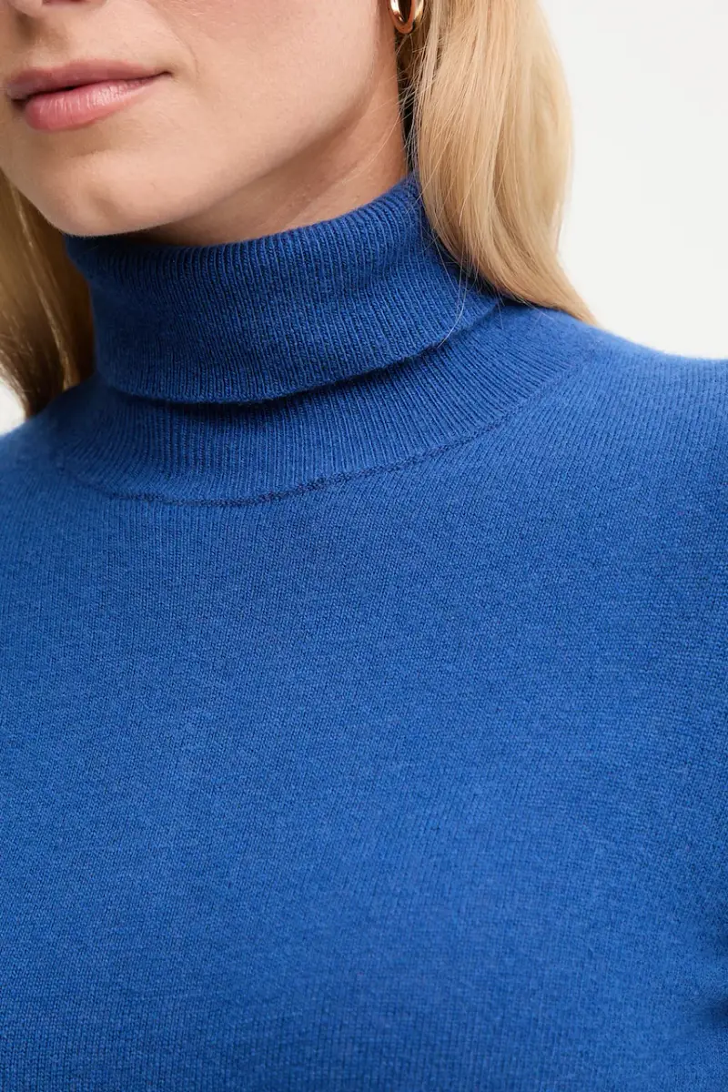 maglione in lana donna colore grigio 1002D2348 Blu miniatura 5