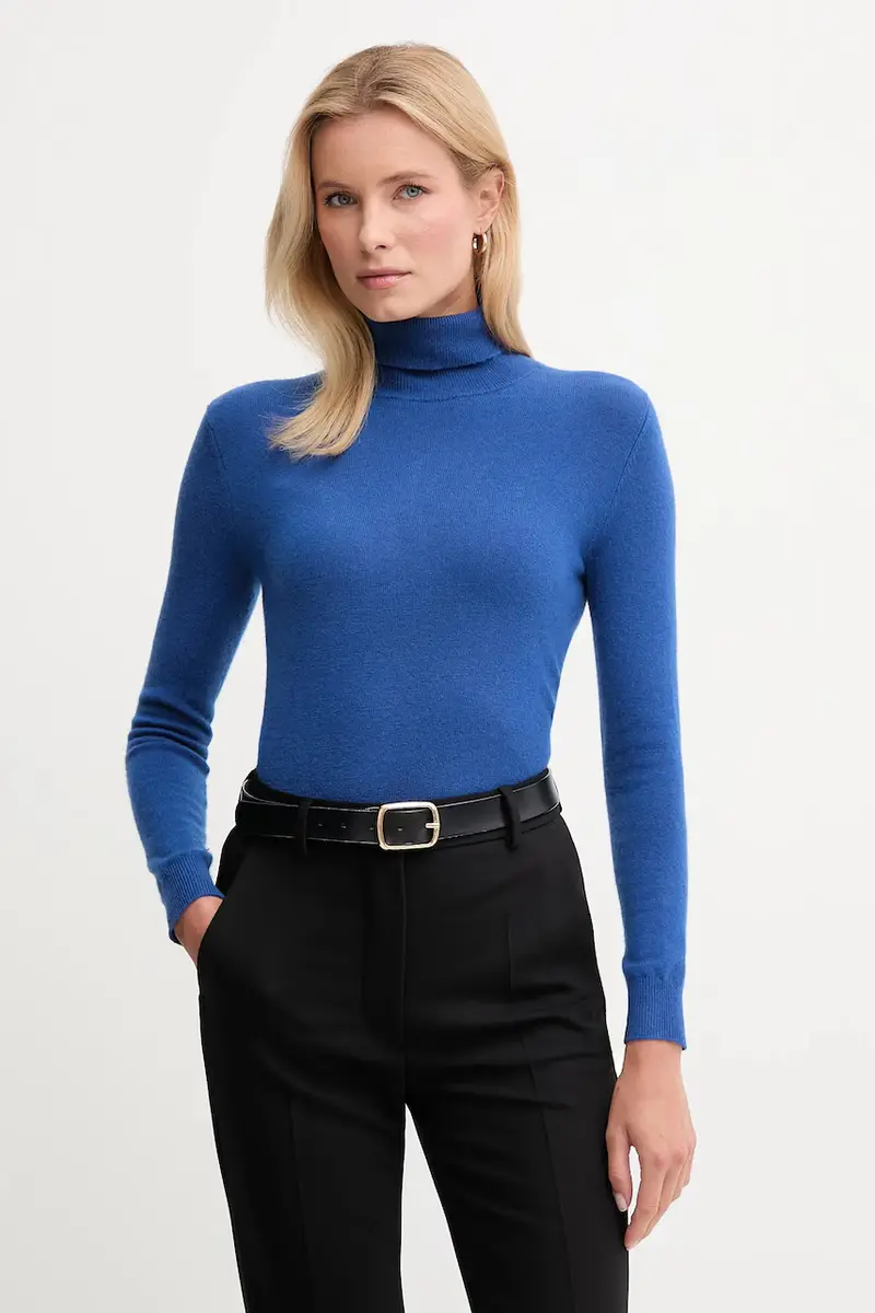 maglione in lana donna colore grigio 1002D2348 Blu