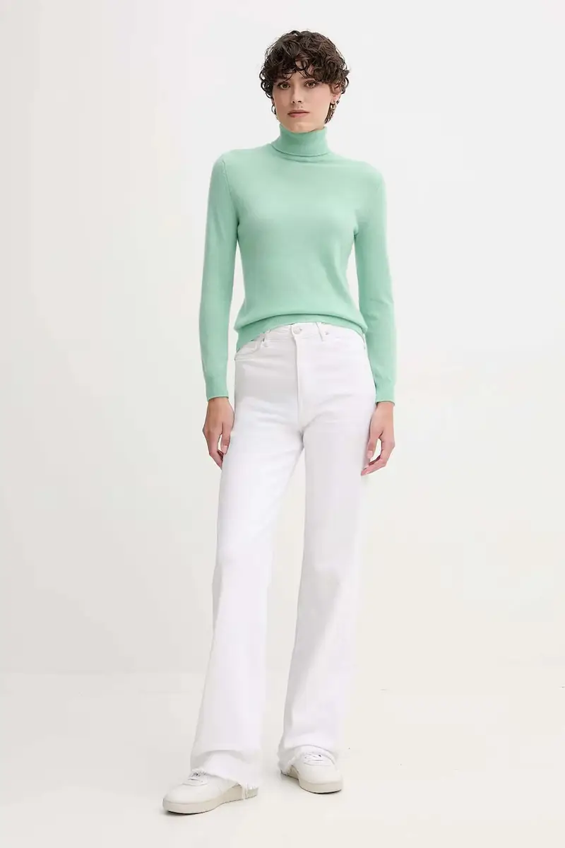 maglione in lana donna colore grigio 1002D2348 Verde miniatura 2