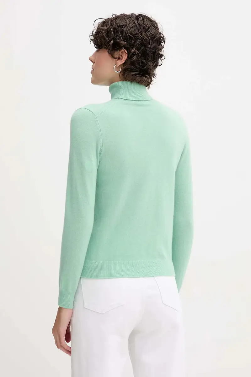 maglione in lana donna colore grigio 1002D2348 Verde miniatura 3