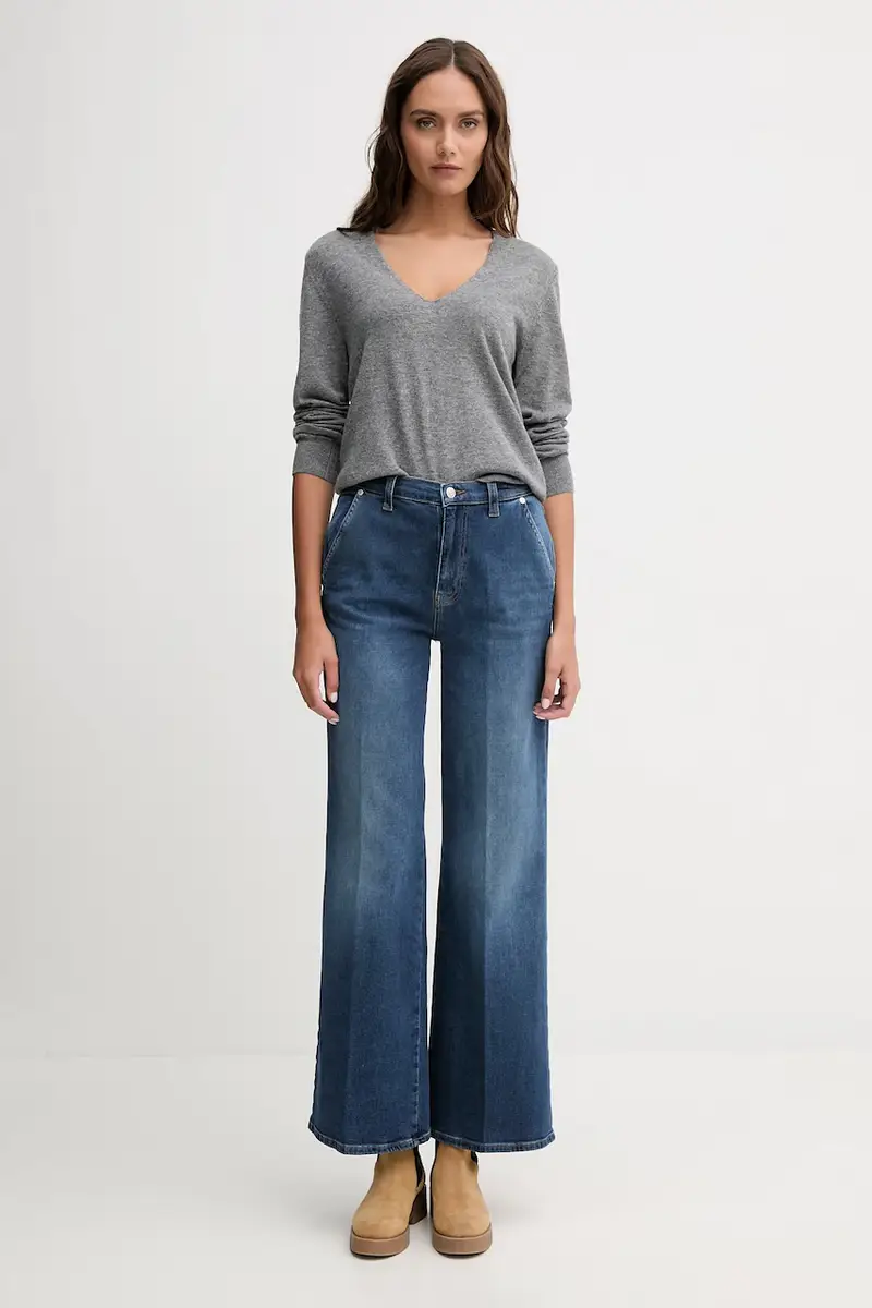 maglione in lana donna colore grigio 1002D401Y miniatura 2