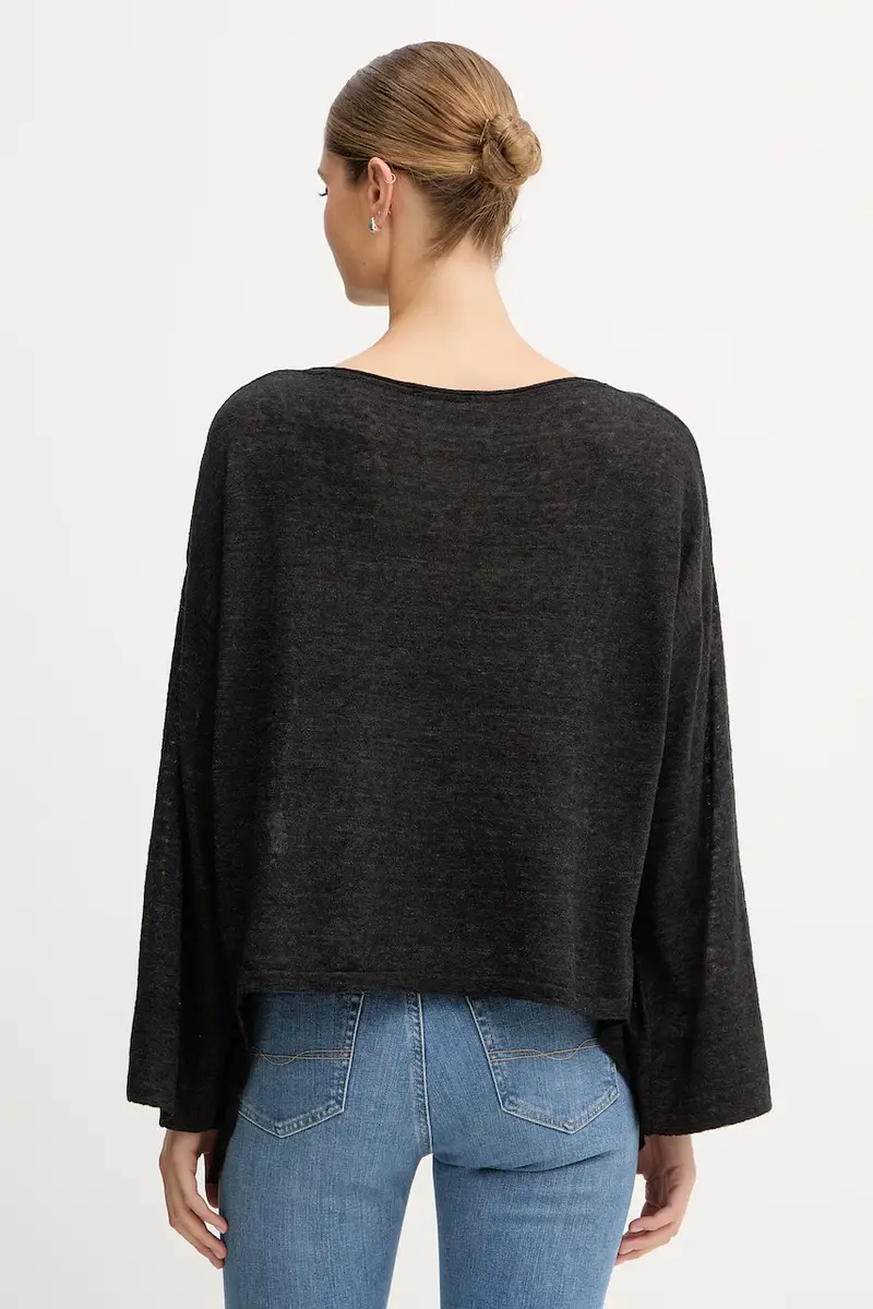 maglione in lana donna colore grigio 109PD10E1 miniatura 3