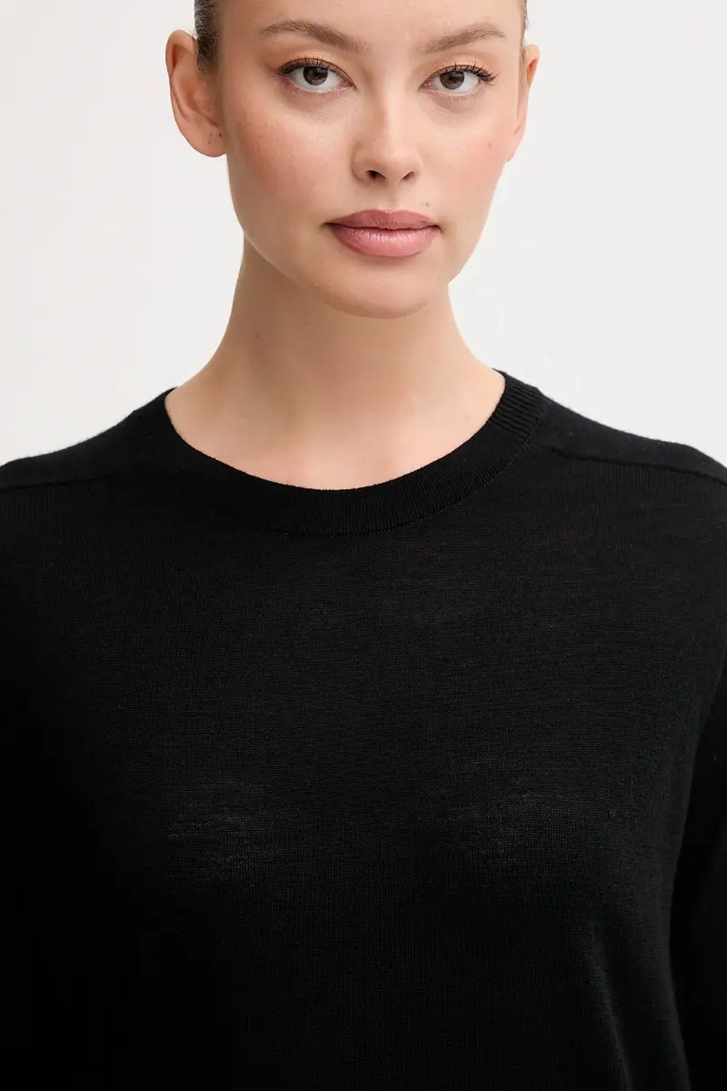 maglione in lana donna colore grigio 11AHD10CV Nero miniatura 4