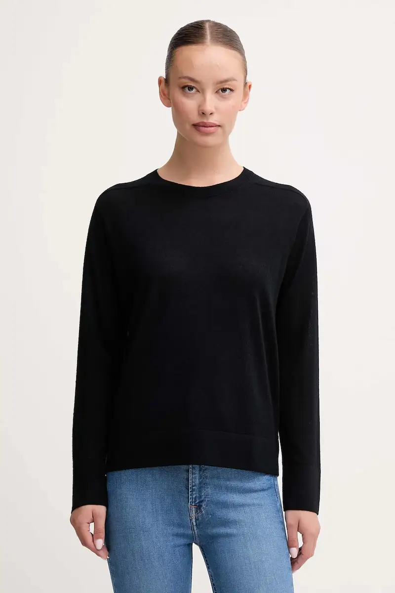 maglione in lana donna colore grigio 11AHD10CV Nero