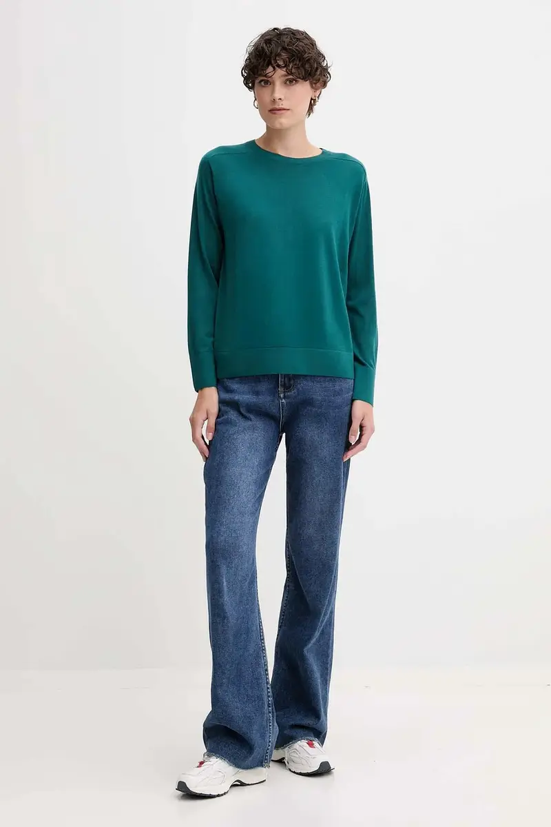 maglione in lana donna colore grigio 11AHD10CV Turchese miniatura 2