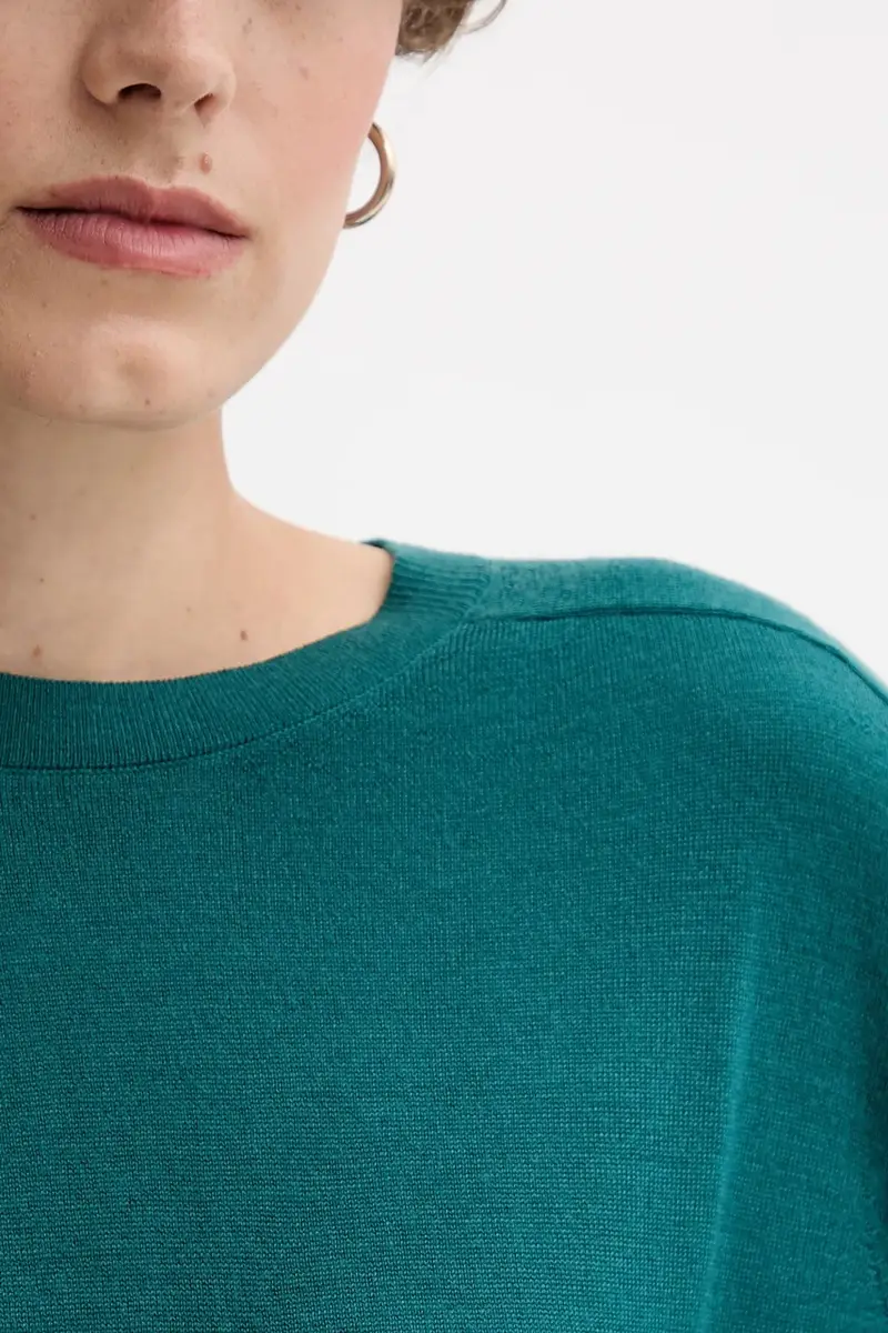 maglione in lana donna colore grigio 11AHD10CV Turchese miniatura 5