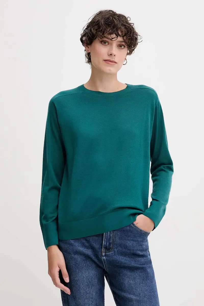 maglione in lana donna colore grigio 11AHD10CV Turchese