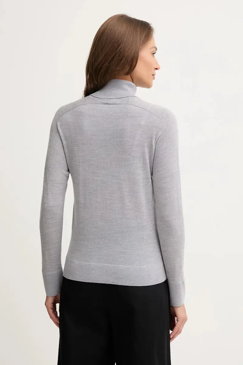 maglione in lana donna colore grigio 11AHD203Y miniatura 3