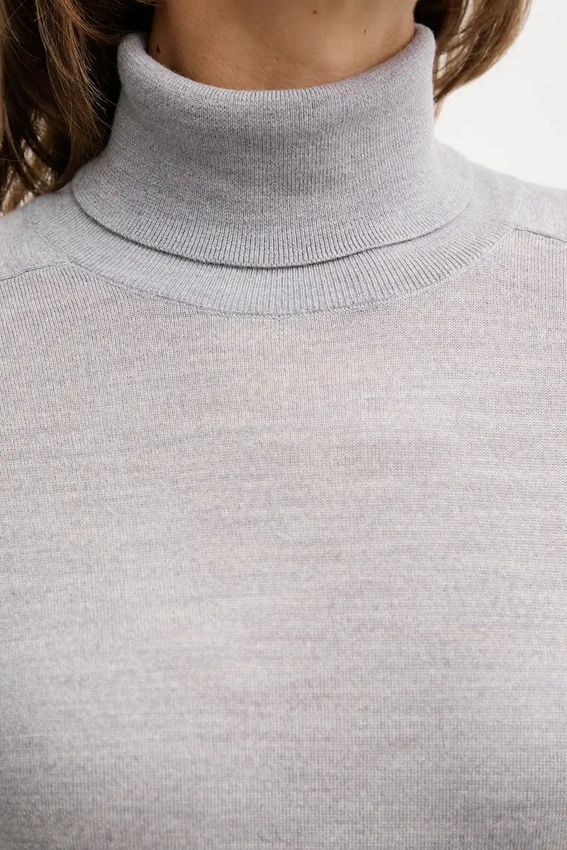 maglione in lana donna colore grigio 11AHD203Y miniatura 5