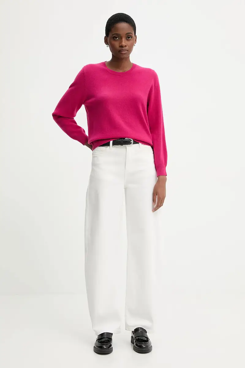 maglione in lana donna colore nero 1002D10BG Rosa miniatura 2