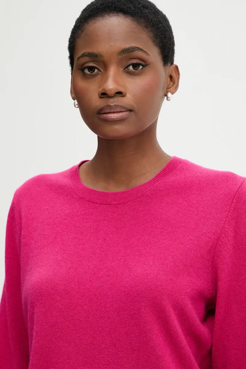 maglione in lana donna colore nero 1002D10BG Rosa miniatura 4