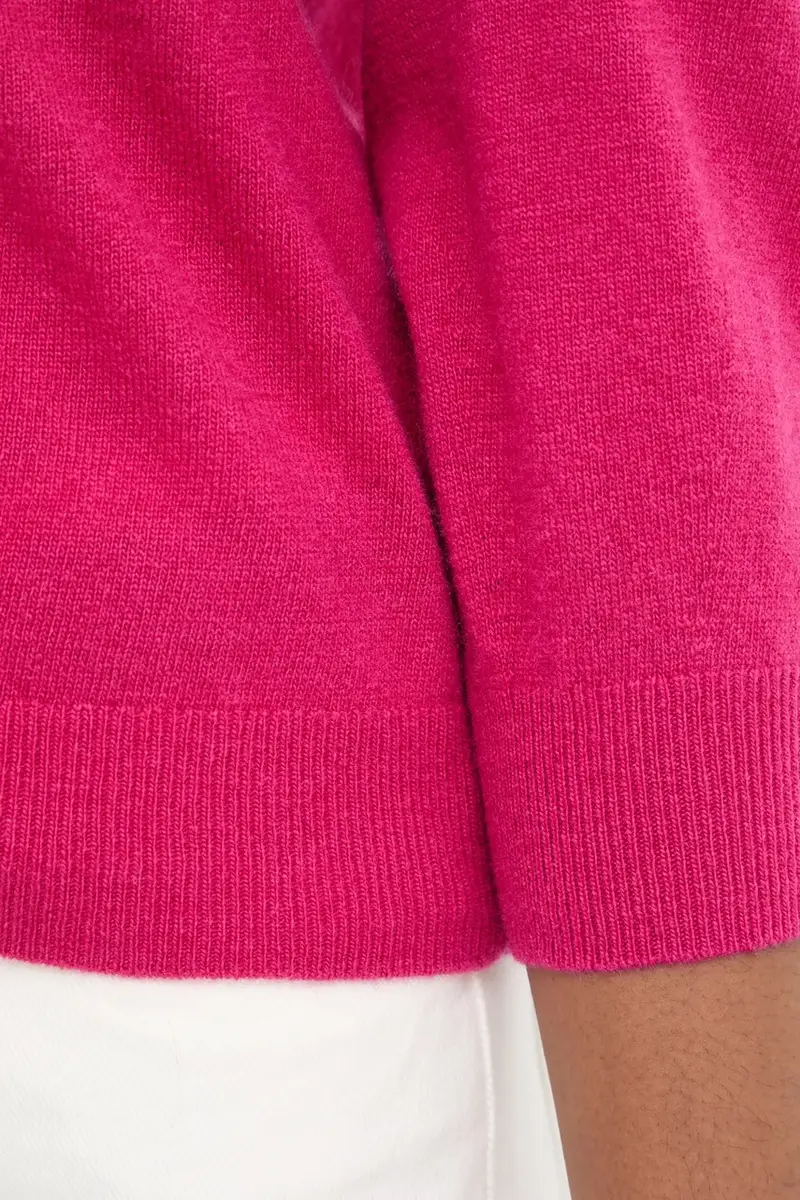 maglione in lana donna colore nero 1002D10BG Rosa miniatura 5