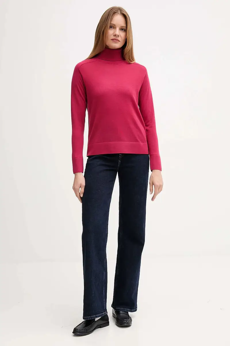 maglione in lana donna colore rosa 11AHD203Y miniatura 2