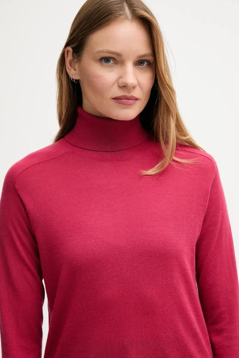 maglione in lana donna colore rosa 11AHD203Y miniatura 4