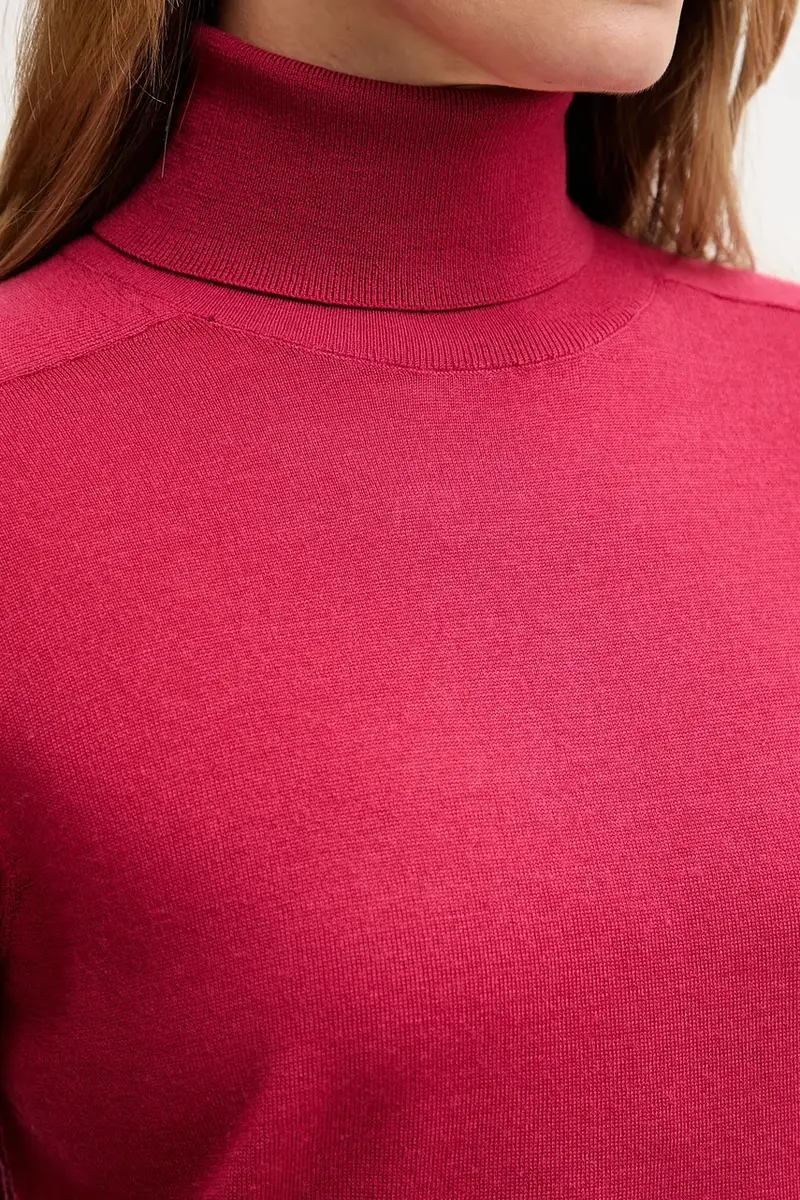 maglione in lana donna colore rosa 11AHD203Y miniatura 5