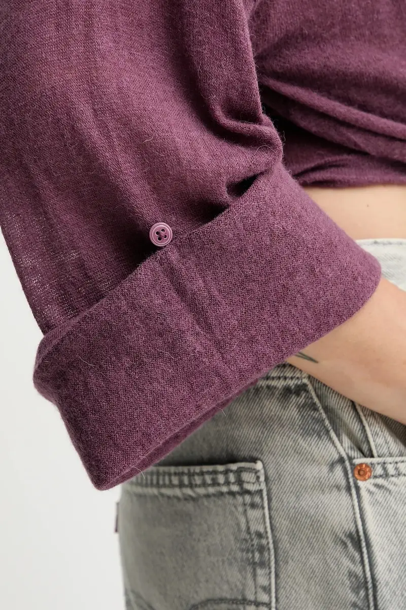 maglione in lana donna colore violetto 109PD10E1 miniatura 5