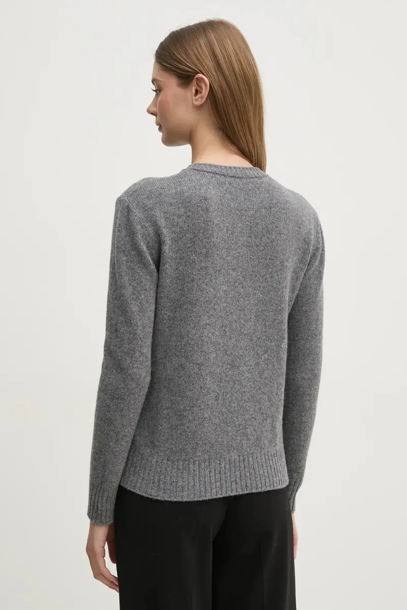 maglione in lana donna Grigio miniatura 3
