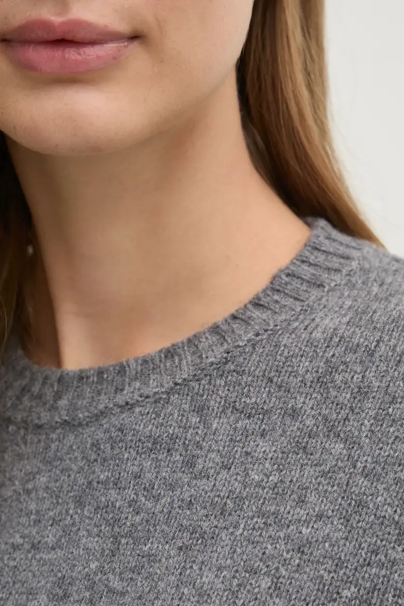 maglione in lana donna Grigio miniatura 5