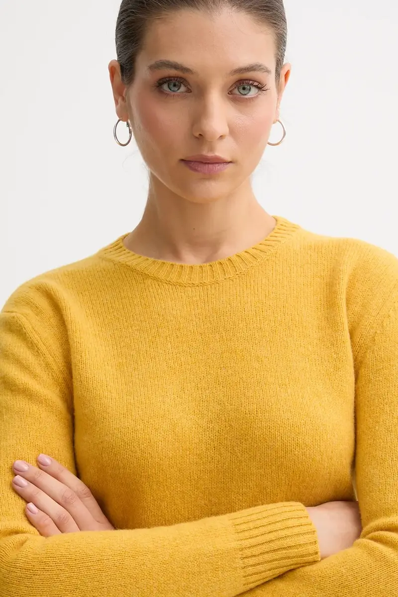 maglione in lana Giallo miniatura 4