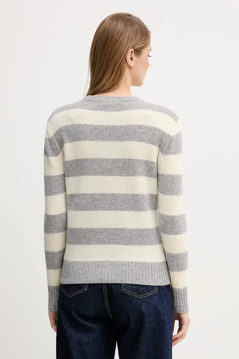 maglione in lana Grigio miniatura 3