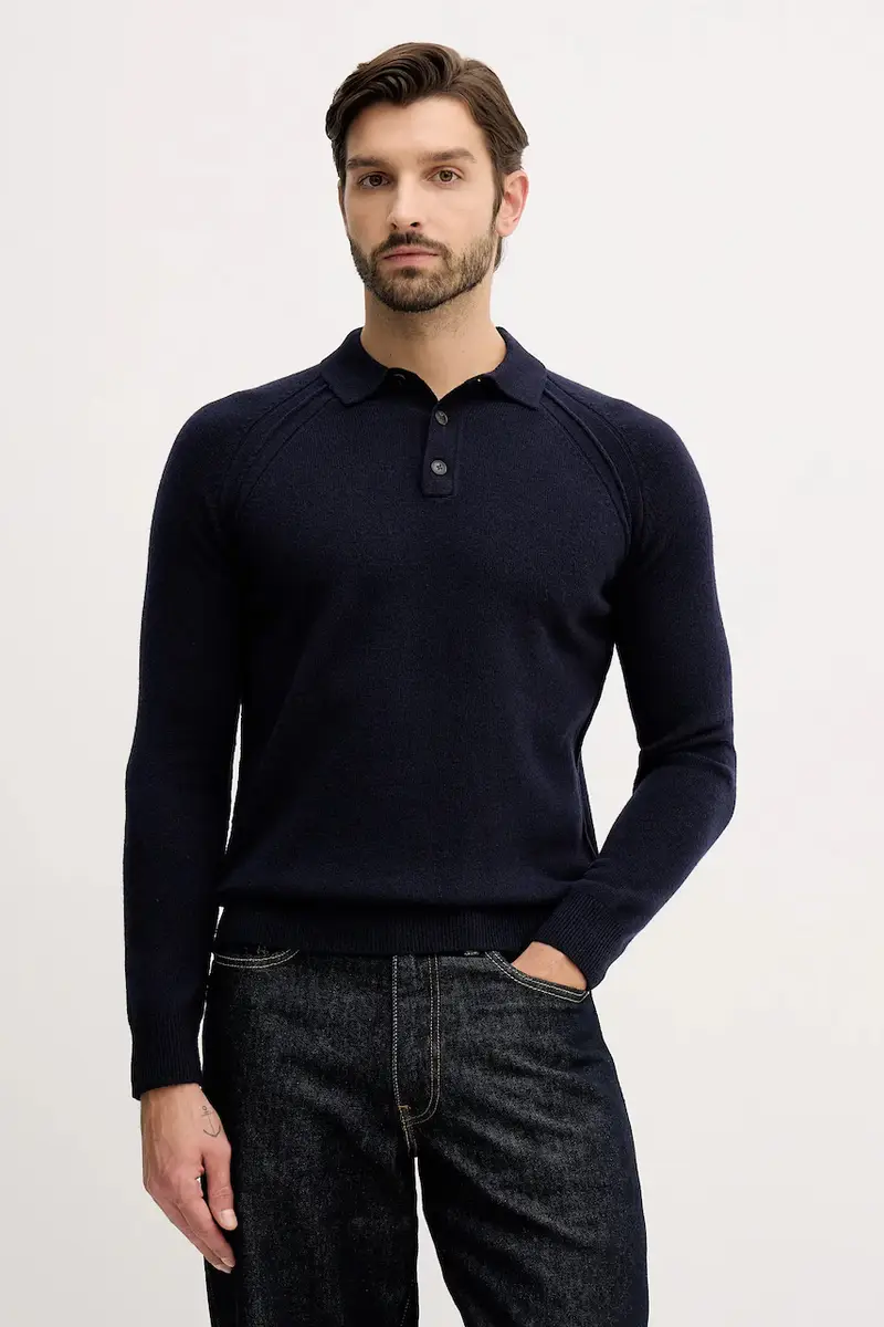 maglione in lana uomo colore blu navy 1006U301Q