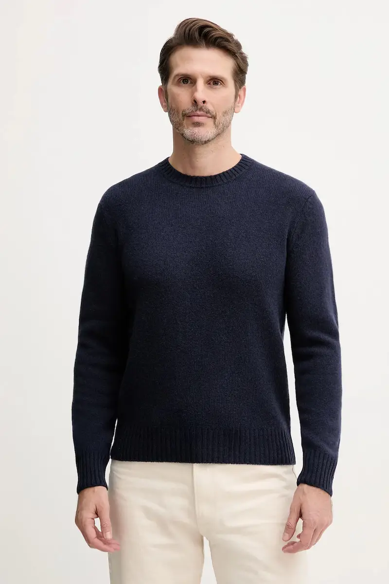 maglione in lana uomo colore blu navy 103MU10B5
