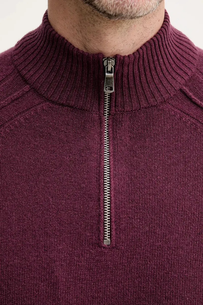 maglione in lana uomo colore granata 1006U202B miniatura 5