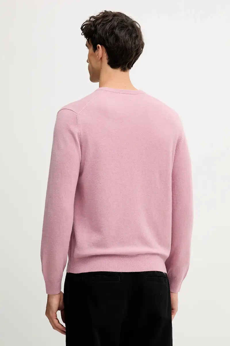 maglione in lana uomo colore grigio 1002U4407 Rosa miniatura 3