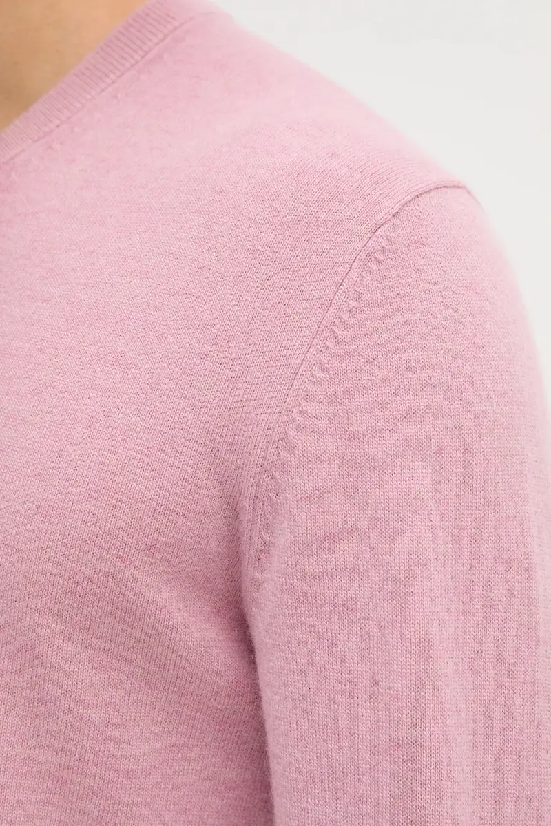 maglione in lana uomo colore grigio 1002U4407 Rosa miniatura 5