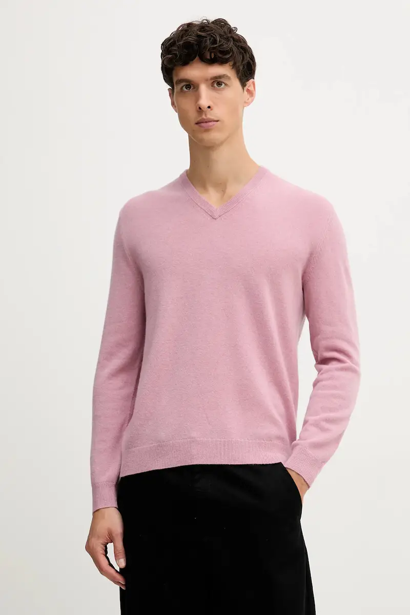 maglione in lana uomo colore grigio 1002U4407 Rosa