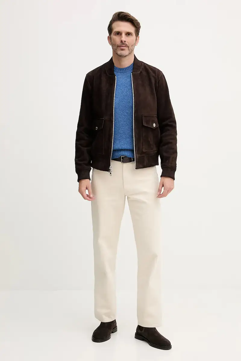 maglione in lana uomo colore grigio Blu miniatura 2