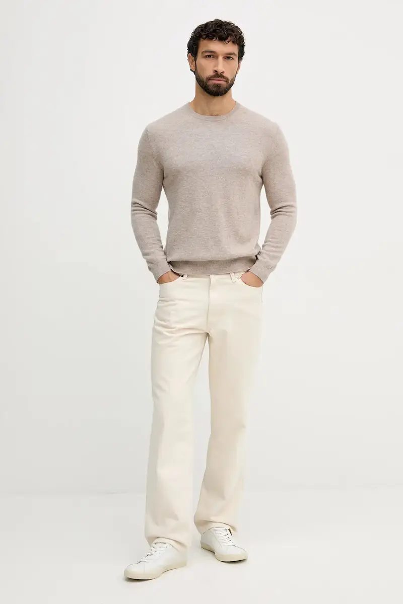 maglione in lana uomo colore marrone 1002U1G34 miniatura 2