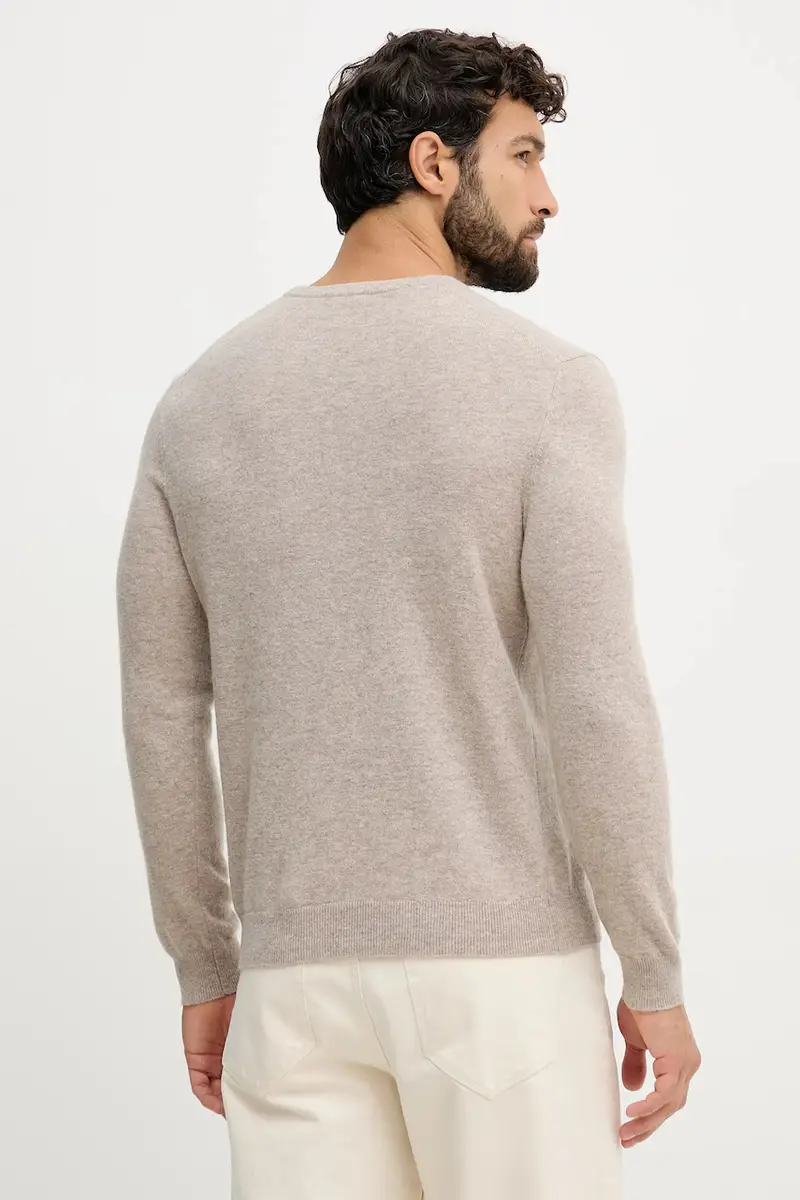 maglione in lana uomo colore marrone 1002U1G34 miniatura 3