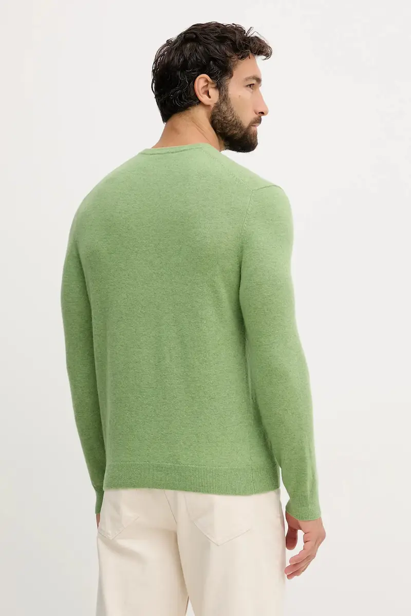 maglione in lana uomo colore marrone 1002U1G34 Verde miniatura 3