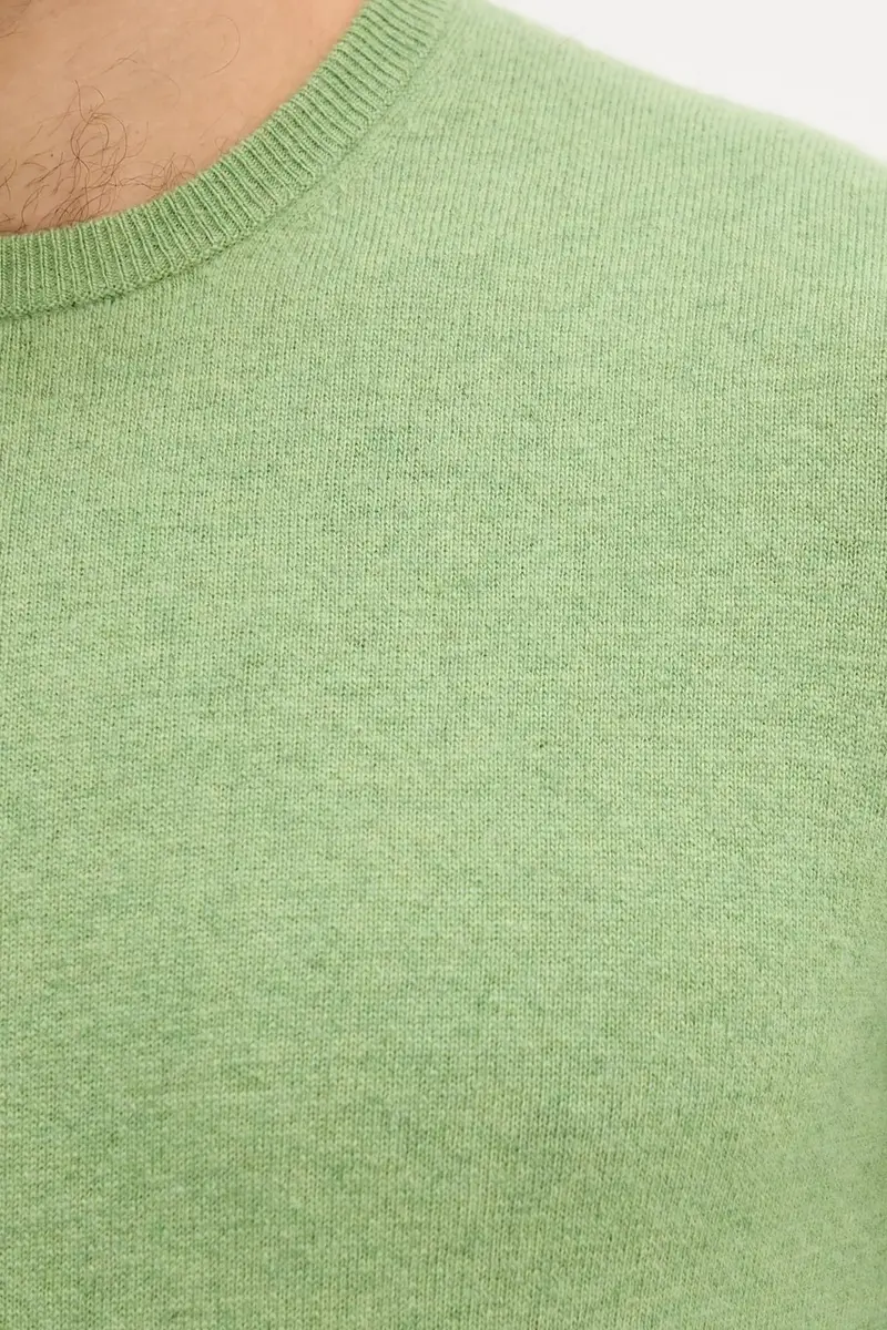maglione in lana uomo colore marrone 1002U1G34 Verde miniatura 5