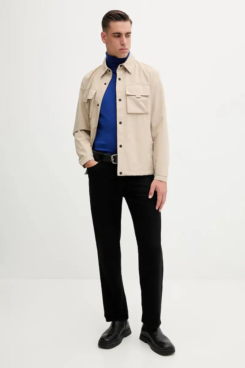 maglione in lana uomo colore marrone 1002U2180 Blu miniatura 2