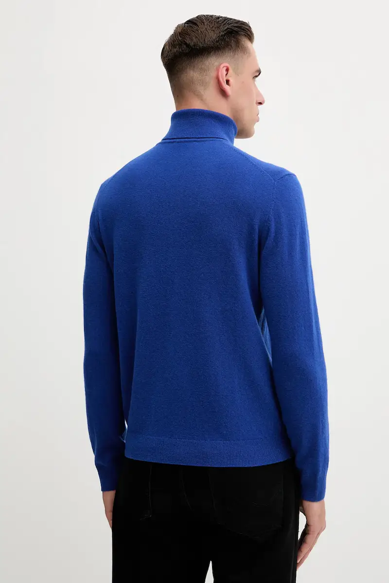 maglione in lana uomo colore marrone 1002U2180 Blu miniatura 3