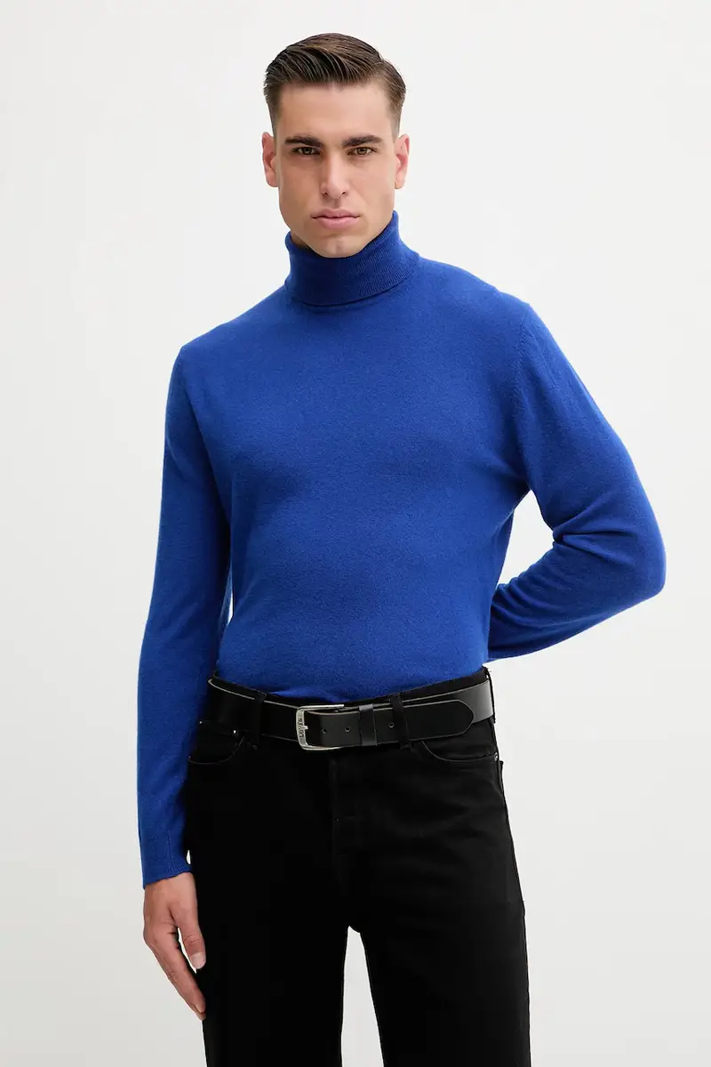 maglione in lana uomo colore marrone 1002U2180 Blu