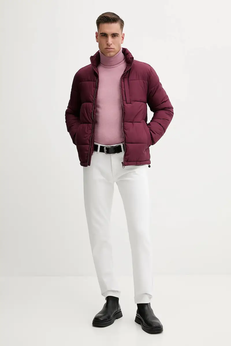 maglione in lana uomo colore marrone 1002U2180 Rosa miniatura 2