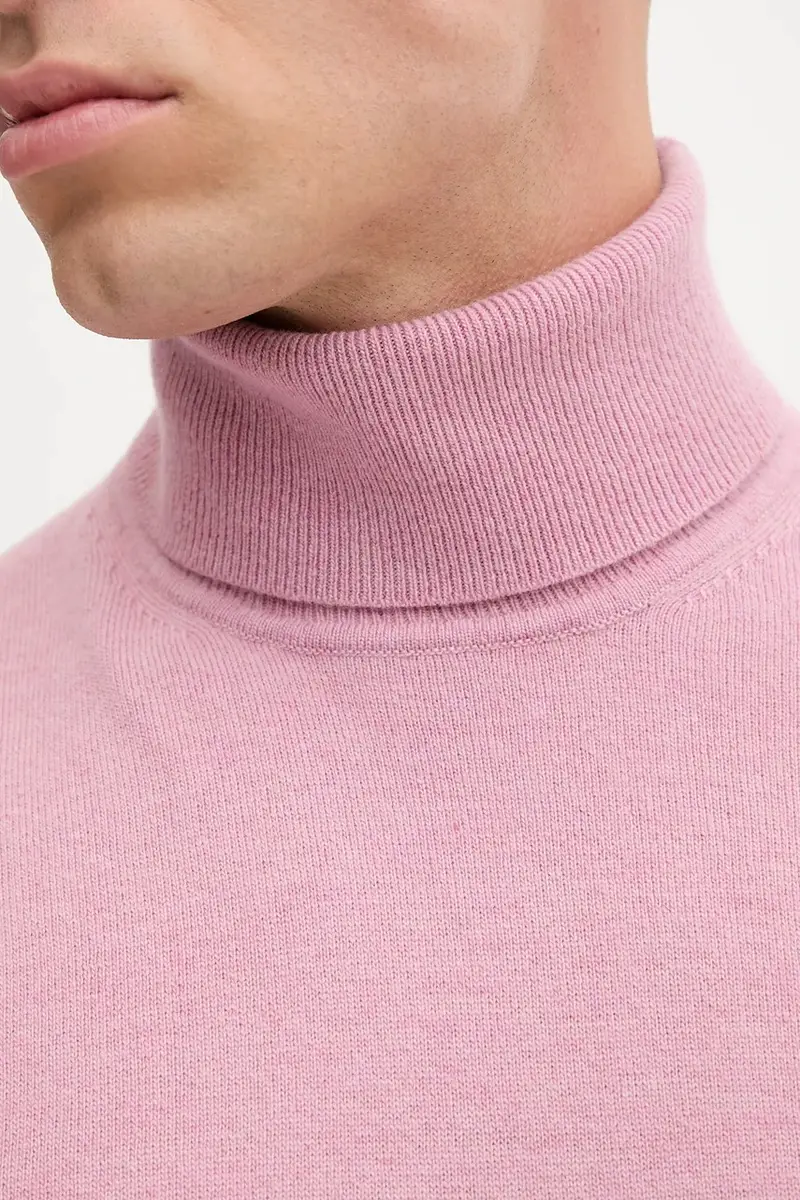 maglione in lana uomo colore marrone 1002U2180 Rosa miniatura 5